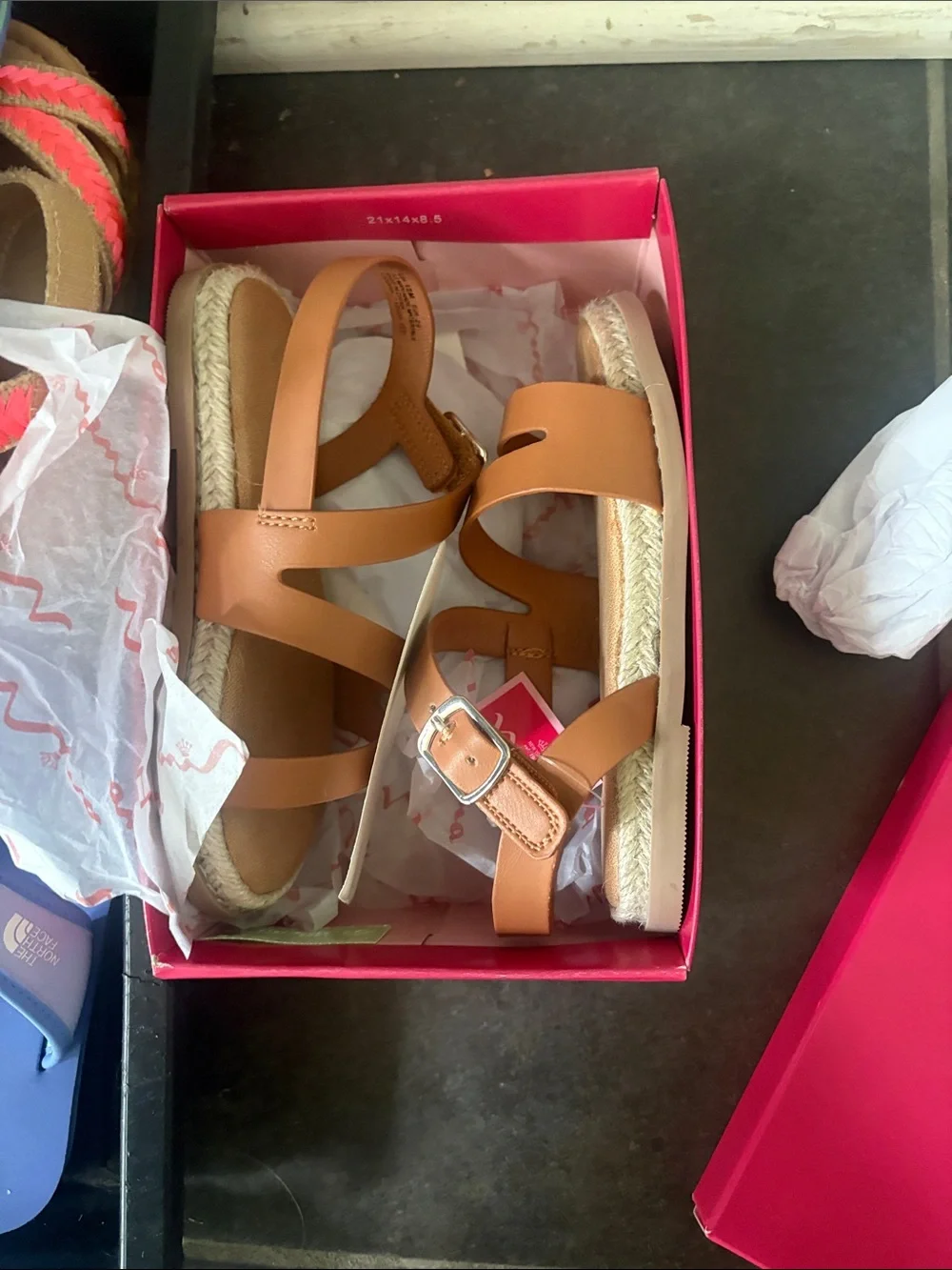 Nina Tan Triple-Strap Espadrille Sandals